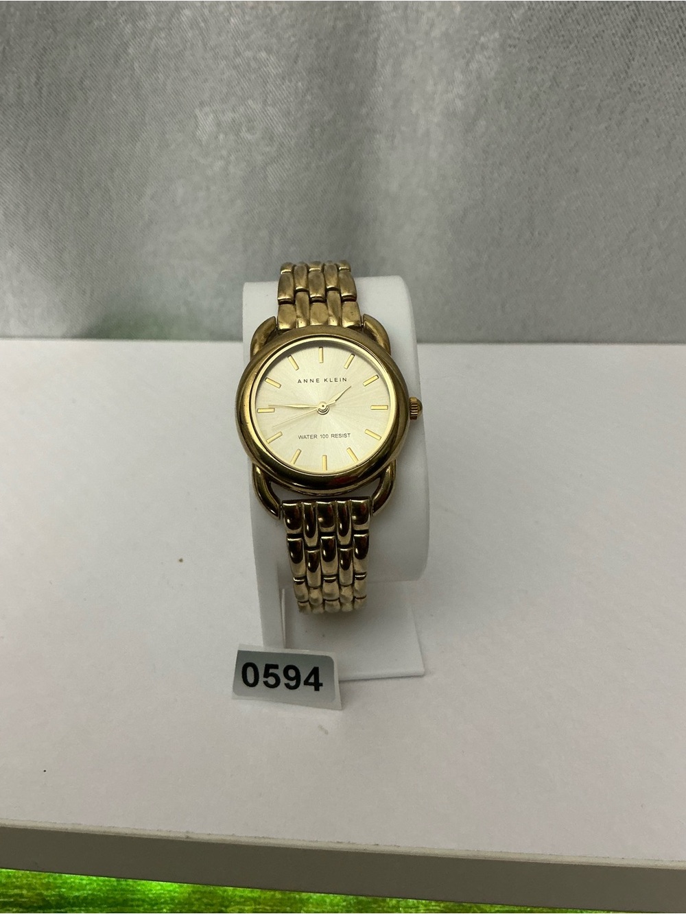 Anne Klein Gold Tone Bracelet Watch with Cream Dial
